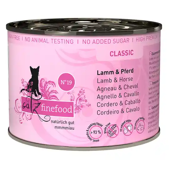 Ekonomipack catz finefood på burk 24 x 200 g - Lamm & häst Rabatter