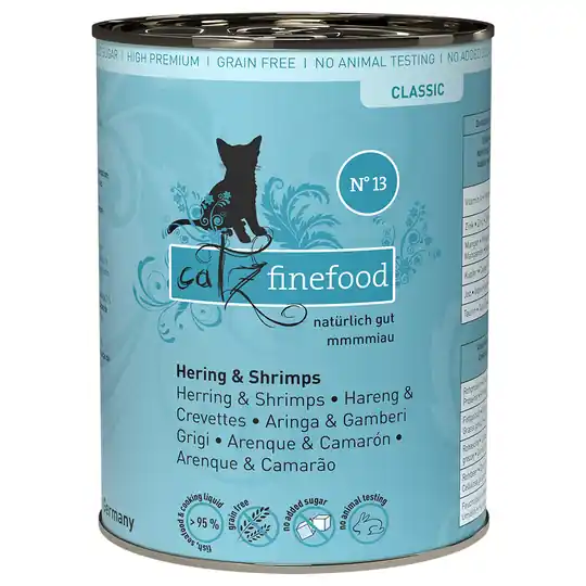 Ekonomipack catz finefood på burk 24 x 400 g - Sill & räkor Säker betalning