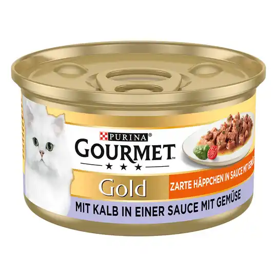 Ekonomipack Gourmet Gold Bitar i sås 48 x 85 g - Kalv & grönsaker Nedsatt pris