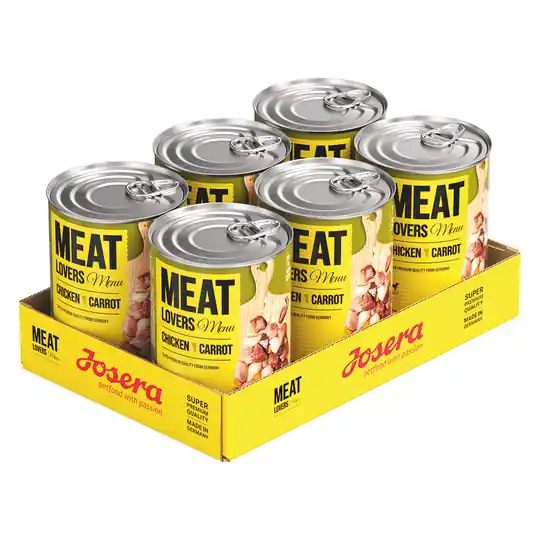 Begränsat antal Ekonomipack Josera Meatlovers Menü 12 x 400 g - Kyckling & morötter