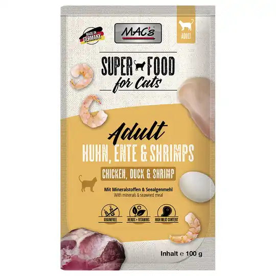 Bästa pris Ekonomipack MAC‘s Cat Pouch 24 x 100 g - Anka & räkor