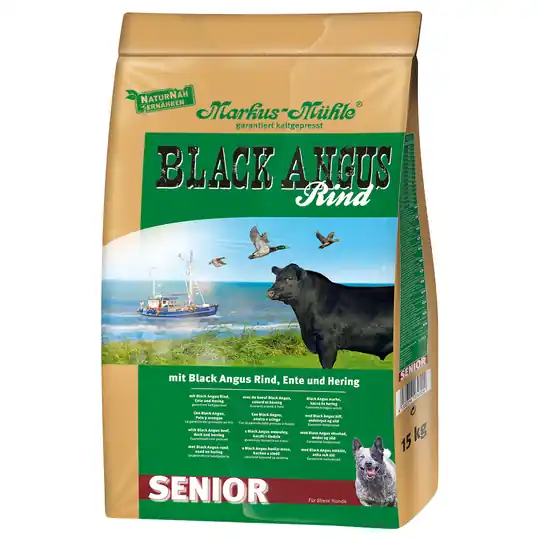 Ekonomipack Markus-Mühle hundfoder 2 x 15 kg - Black Angus Senior (2 x 15 kg) Erbjudande