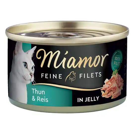 Beställ nu Ekonomipack Miamor Fine Filets 24 x 100 g - Ljus tonfisk & ris i gelé