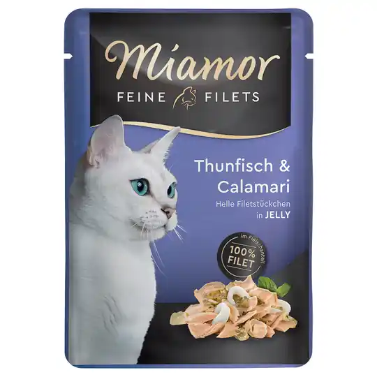 Rabatter Ekonomipack Miamor Fine Filets Pouch 24 x 100 g - Tonfisk & kalamari