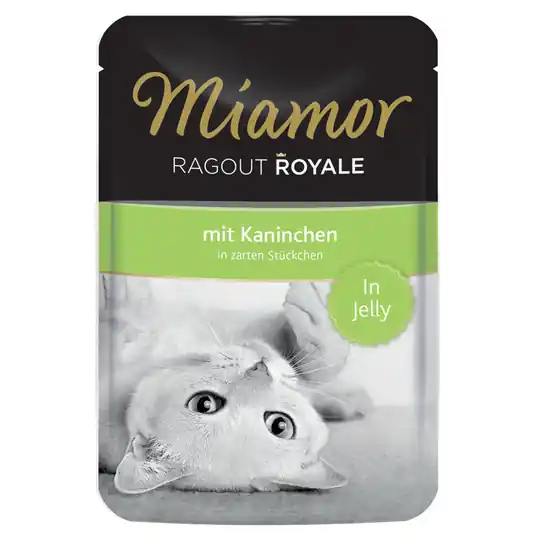 Erbjudandepris Ekonomipack Miamor Ragout Royale i gelé 44 x 100 g - Kanin