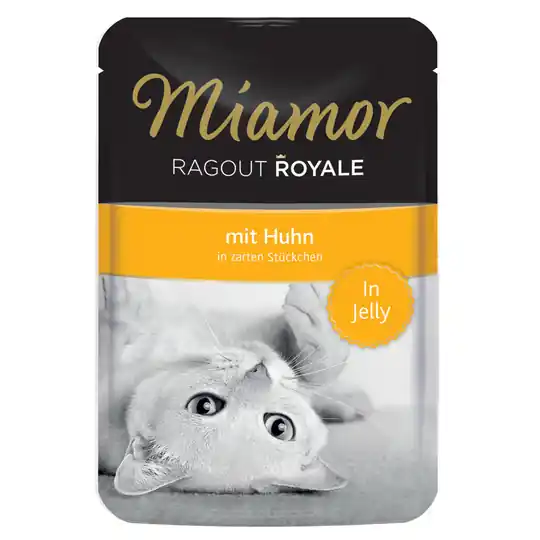 Handla nu Ekonomipack Miamor Ragout Royale i gelé 44 x 100 g - Kyckling