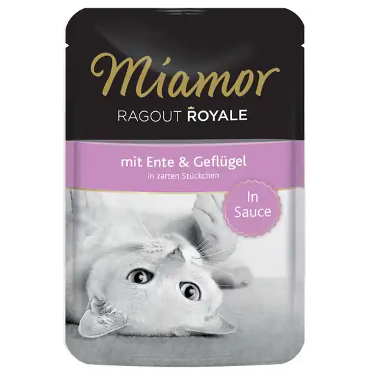 Rabatt Ekonomipack Miamor Ragout Royale i sås 44 x 100 g - Anka & fågel