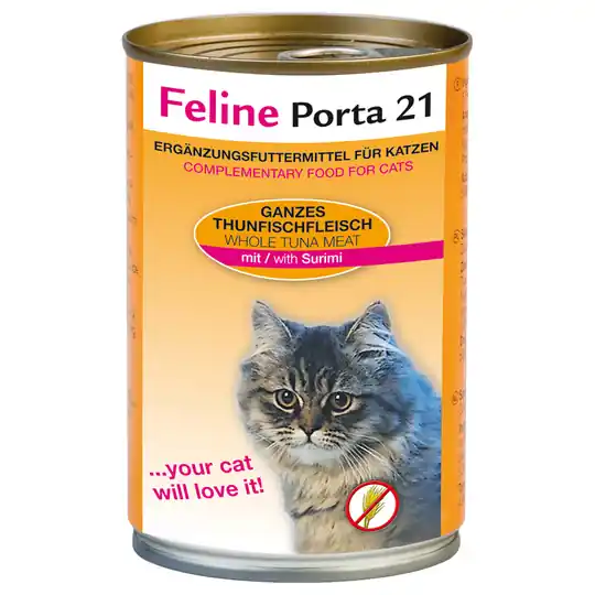 Ekonomipack Porta 21, 12 x 400 g - Tonfisk med surimi - spannmålsfritt Rabatter