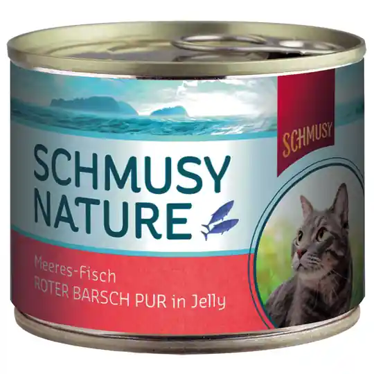 Trygg betalning Ekonomipack Schmusy Nature Fish 24 x 185 g - Röd abborre Pur
