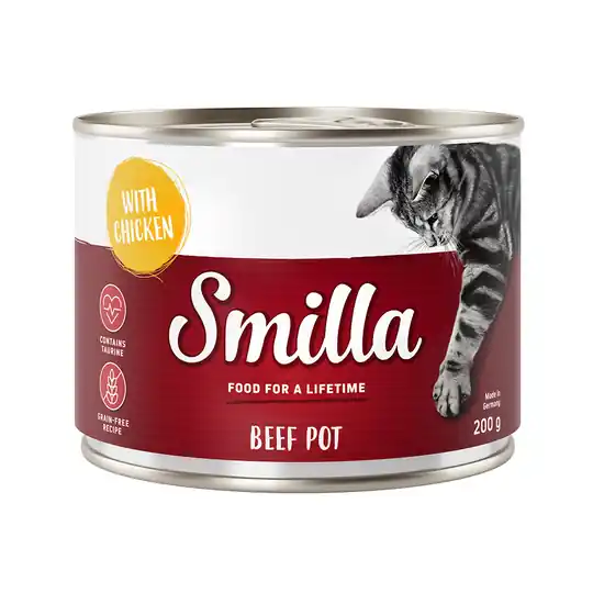 Ekonomipack Smilla Beef Pot 24 x 200 g - Nötkött & anka Begränsad tid