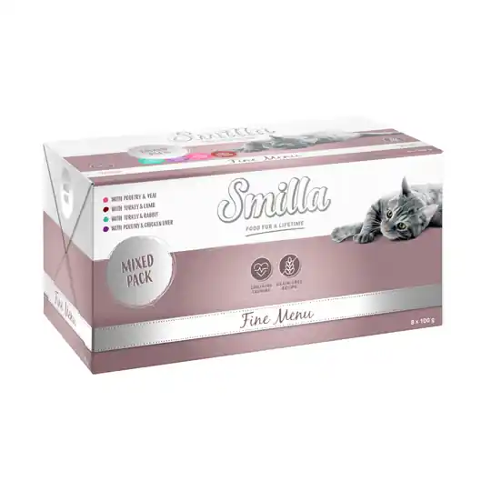 Ekonomipack Smilla Fine Menu 24 x 100 g Mix 8 sorter Beställ idag