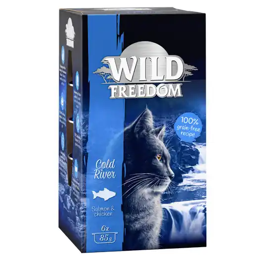 Ekonomipack Wild Freedom Adult 24 x 85 g - Cold River - Salmon & Chicken Reapris