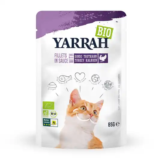 Snabb leverans Ekonomipack Yarrah Organic Filets in Sauce 28 x 85 g - Kalkon