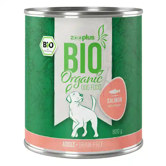 Ekonomipack zooplus Bio 12 x 800 g - Eko-lax med eko-spenat (spannmålsfritt) I lager