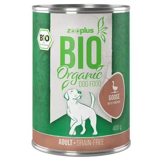 Trygg betalning Ekonomipack zooplus Bio 24 x 400 g - Eko-gås med eko-pumpa (spannmålsfritt)