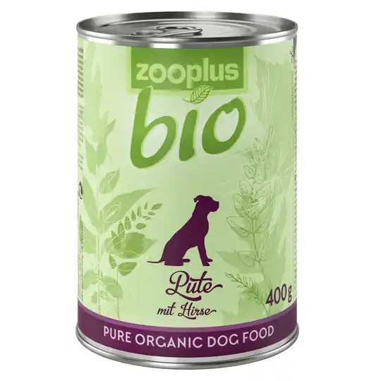 Billig Ekonomipack zooplus Bio 24 x 400 g - Eko-kalkon med eko-zucchini (glutenfritt)