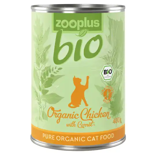 Billigare Ekonomipack zooplus Bio 24 x 400 g - Eko-kyckling med eko-morötter