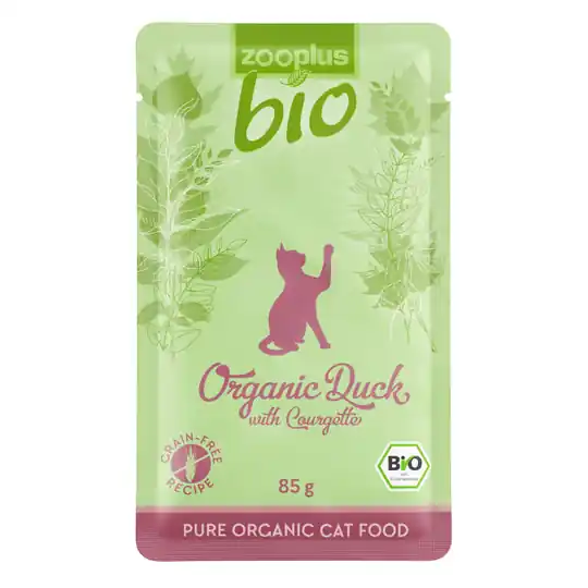 Ekonomipack zooplus Bio 24 x 85 g - Eko-anka med eko-zucchini Beställ idag