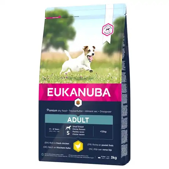 Bästa pris Eukanuba Adult Small Breed Chicken - Ekonomipack 2 x 3 kg