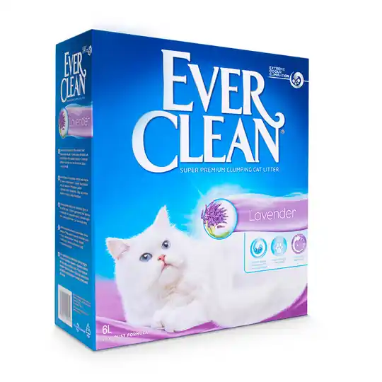 Ever Clean® Lavender klumpande strö - Ekonomipack 2 x 6 l Extra rabatt