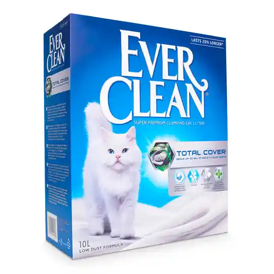 Ever Clean® Total Cover Clumping - Unscented kattsand - Ekonomipack 2 x 10 l Erbjudande
