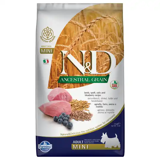 Farmina N&D Low Grain Mini Lamb & Blueberry - 7 kg Billig