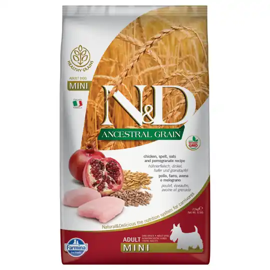Säker betalning Farmina N&D Low Grain Puppy Mini Chicken & Pomegranate - 7 kg