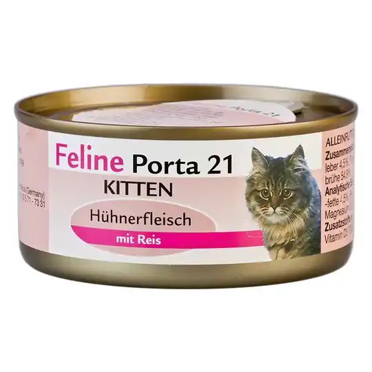 Feline Porta 21 6 x 156 g - Kitten - Kyckling med ris Beställ nu