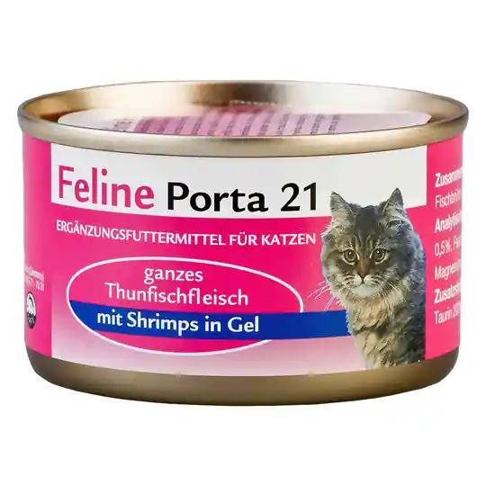 Rabatter Feline Porta 21 kattfoder 1 x 90 g - Tonfisk med räkor