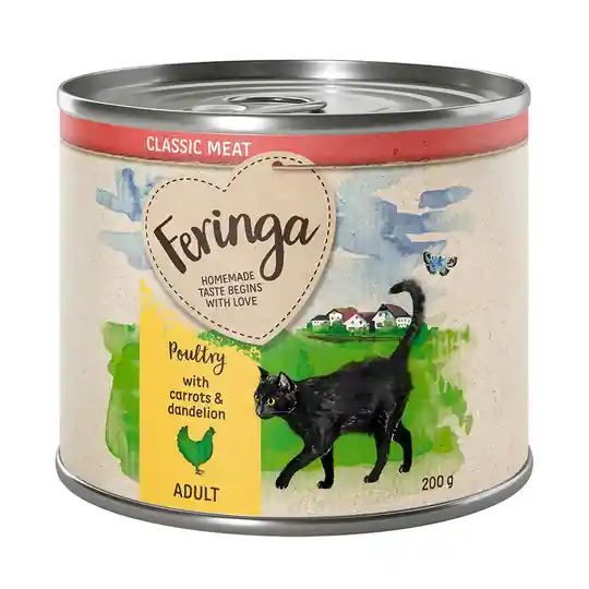 Billigare Feringa Classic Meat Menu 6 x 200 g - Fjäderfä med morötter & maskros