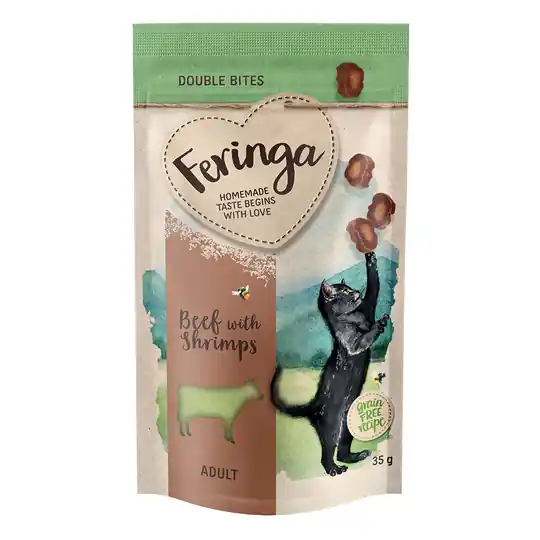 Feringa Double Bites Nötkött & räkor - 3 x 35 g Lågt pris