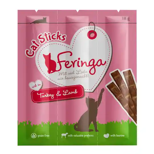 Fynd Feringa Sticks Kalkon & lamm - 3 x 6 g