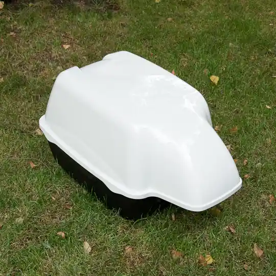 Begränsat antal Ferplast Outdoor kattoalett med tak - Svart/vit