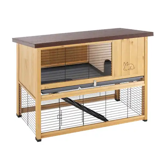 Ferplast Ranch Brown smådjursstall (Made in Europe) - Modell II L 115,5 x T 65 x H 92 cm Kampanjpris