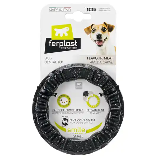 Ferplast Smile tuggring, svart - Stl. S Ø 12 x H 2,4 cm Rabatt