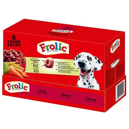 Beställ idag Frolic Complete Oxkött, morötter & spannmål - Ekonomipack 2 x 7,5 kg