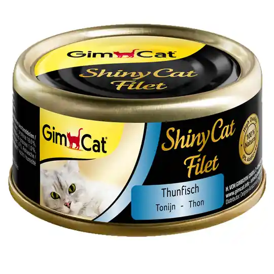 Premium GimCat ShinyCat Filet 12 x 70 g - Tonfisk