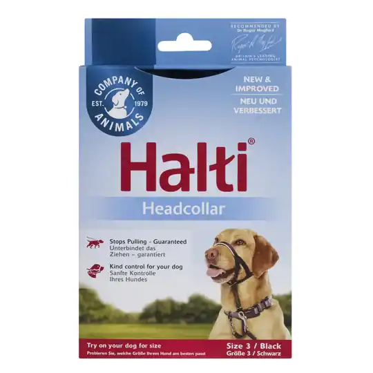 Kundfavorit Halti nosgrimma svart - Stl. 3 dobermann, labrador, setter