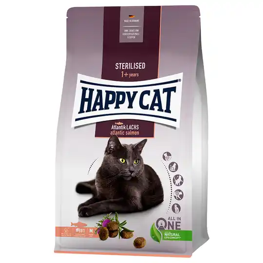 Happy Cat Sterilised Adult Atlantic Salmon - 10 kg Utförsäljning