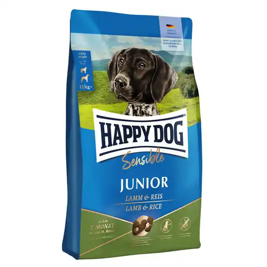Lågt pris Happy Dog Supreme Sensible Junior Lamb & Rice - 10 kg