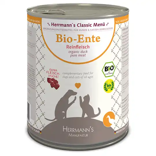 Herrmann‘s Rent kött 6 x 800 g - Ekologisk anka Bästa pris