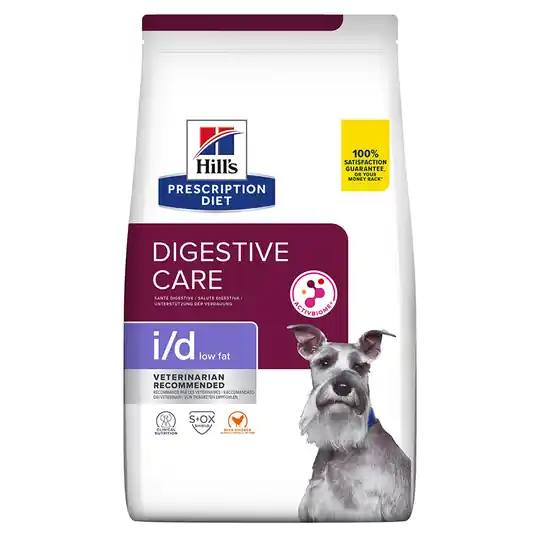 Begränsad tid Hill‘s Prescription Diet i/d Low Fat Digestive Care Chicken hundfoder - Ekonomipack 2 x 4 kg