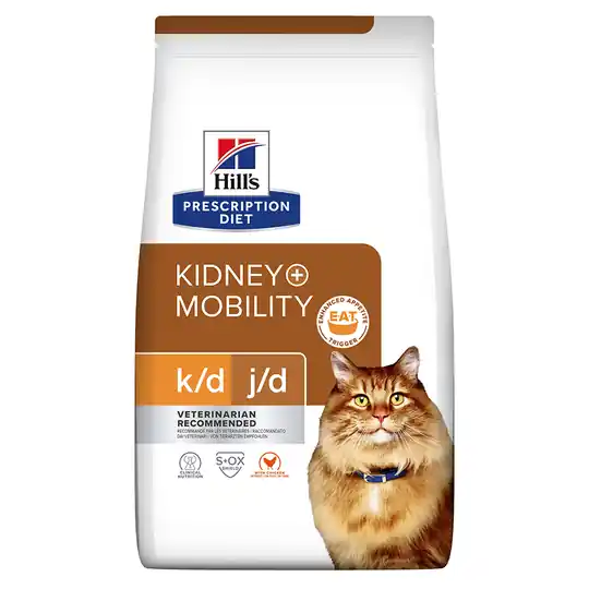 Köp nu Hill‘s Prescription Diet k/d + Mobility Chicken kattfoder - 3 kg