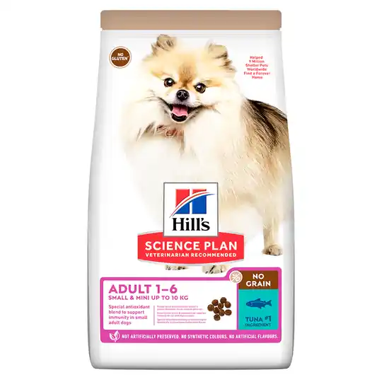 Billig Hill‘s Science Plan Adult 1-6 No Grain Small & Mini Tuna - 3 kg