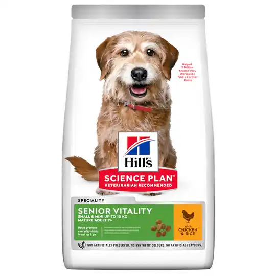 Nedsatt pris Hill‘s Science Plan Mature Adult 7+ Senior Vitality Small & Mini Chicken - Ekonomipack 2 x 6 kg