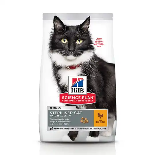 Beställ idag Hill‘s Science Plan Mature Adult Sterilised Chicken 3 kg
