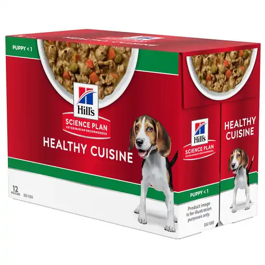 Hill‘s Science Plan Puppy Medium & Large Healthy Cuisine Chicken - 48 x 90 g Handla nu