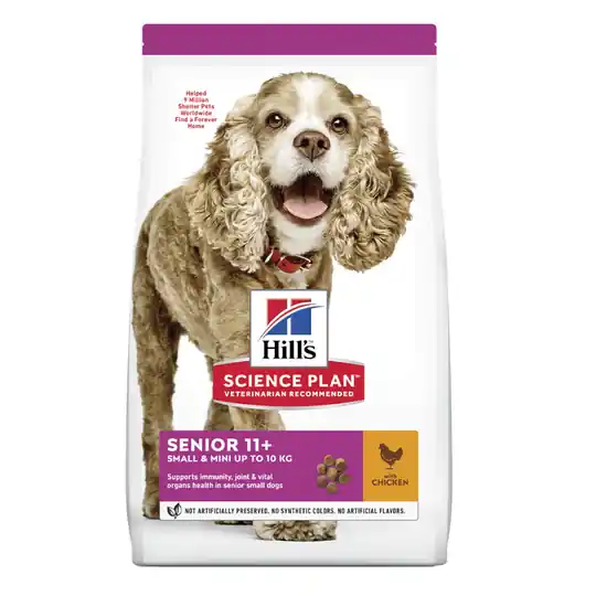 Begränsat antal Hill‘s Science Plan Senior 11+ Small & Mini Chicken - Ekonomipack 2 x 1,5 kg