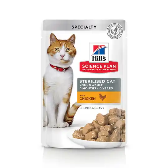 Hill‘s Science Plan Young Adult Sterilised 48 x 85 g Chicken Nyhet