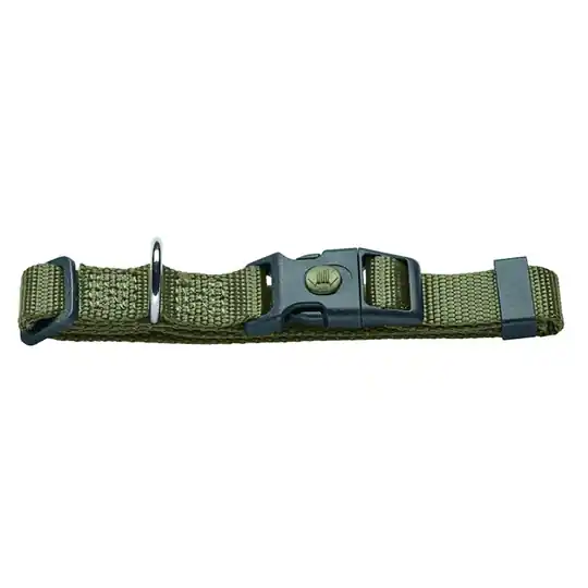 Beställ idag HUNTER London halsband, olivgrönt - Vario Basic stl. M 30-46 cm halsomfång, B 15 mm
